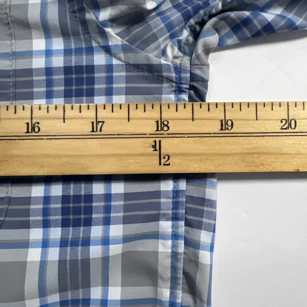 Vineyard Vines Performance OTG  Mens Size XS Long‎ Sleeve Blue Plaid Shirt Logo